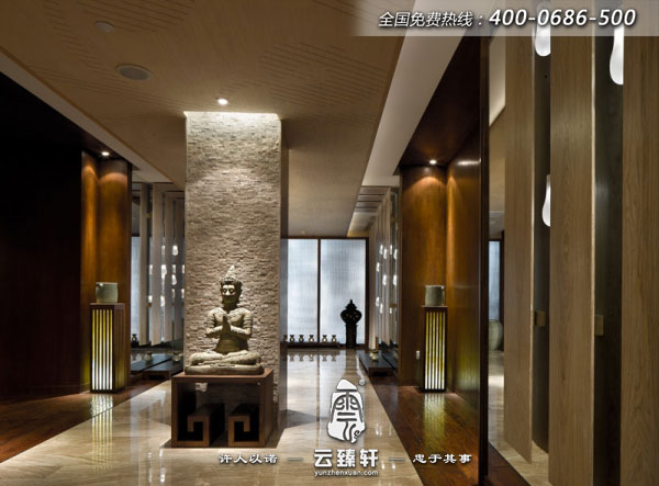 SPA會所廊道的裝飾石材的堅(jiān)硬
